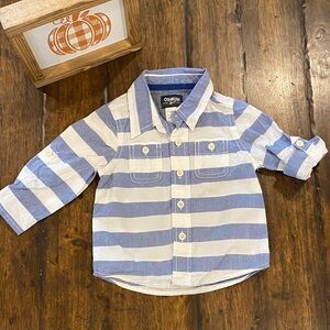 OshKosh B'gosh Kids Blue and White Button Down Shirt